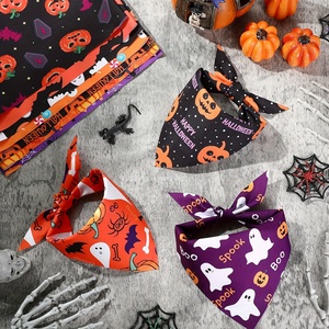 Bandanas d'Halloween personnalisées pour animaux de compagnie – Foulards imprimés citrouille, fantôme, chauve-souris pour chiens et chats – Accessoire saisonnier en gros - Product Image 3
