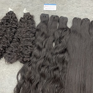 Meilleur fournisseur de tissages de cheveux ondulés naturels noirs, extensions de cheveux à trame machine de haute qualité, prêts à être expédiés - Product Image 3