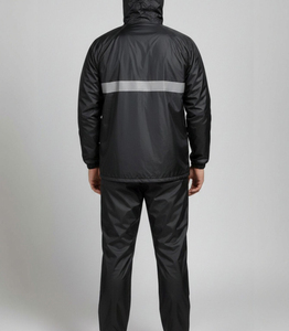 New RTS Custom Logo Men's Nylon <b>Wind</b> <b>Breaker</b> Contrast Panel With Pant Set For Summer Breathable Set Highstreet Zipper Jacket - Product Image 3