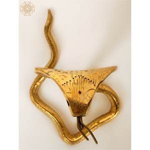 งานแฮนด์เมดรูปปั้นทองเหลือง Naag Devata ขนาด5นิ้วงานฝีมือของช่างฝีมือชาวอินเดียผลิตภัณฑ์ประติมากรรมที่ไม่เหมือนใคร - Product Image 4