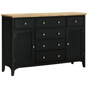 Credenza Moderna in Rovere Nero con Ripiani Regolabili per Villa, Fattoria, Magazzino, Cucina e Soggiorno - Product Image 1