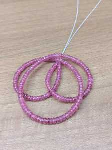 ลูกปัดแซฟไฟร์สีชมพูธรรมชาติทรงรอนเดลล์เจียระไน เกรด AAA+ ขนาด 4 มม. ความยาว 16 นิ้ว สำหรับทำเครื่องประดับ รับรองโดยบุคคลที่สาม - Product Image 6