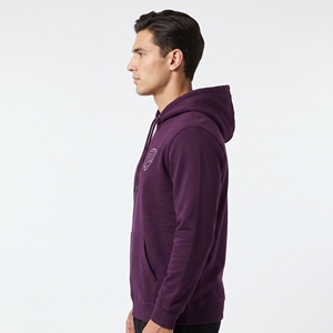 Sweat-shirt à capuche violet pour homme Dumela avec logo brodé, poche avant, coupe décontractée en molleton, idéal pour l'automne - Product Image 5