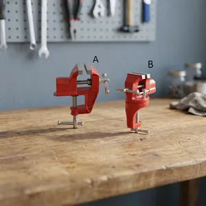 Étau de banc à Base fixe de verrouillage de roulement de précision manuel robuste de haute qualité en fonte chromée Machine d'étau pour bébé utilisée - Product Image 3