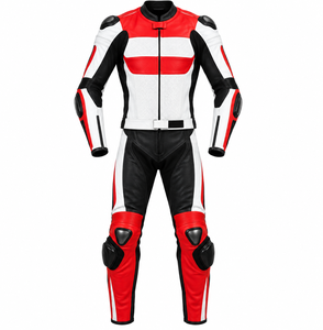 Combinaison de course moto professionnelle Guruna, pré-coupée, aérodynamique, certifiée CE, logo avant, cuir de kangourou Schoeller-Keprote One - Product Image 1