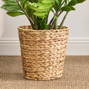 Hand woven water hyacinth pot planters garden decoration wholesale natural material planter - Product Image 4