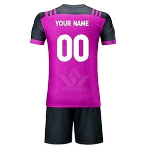ชุดวอลเลย์บอลคอวีผู้ชายแบบสั่งทำพิเศษ พิมพ์ลายแบบ Sublimation ระบายเหงื่อ แห้งเร็ว ผ้าโพลีเอสเตอร์ 100% แขนสั้น ทรงแอธเลติก ไซส์ G - Product Image 5