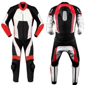 Unisex Elite MotoCP Racing Suit Jumpsuit/Traje Premium Leather Cowhide/Kangaroo with Flexible Stretch Panels - Product Image 1