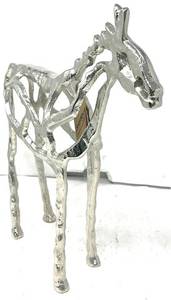 Modern Gold Giraffe Sculpture Metal Hollow Cutout Statue Abstract Animal Figurine Contemporary Home Living Room <b>Decor</b> - Product Image 2