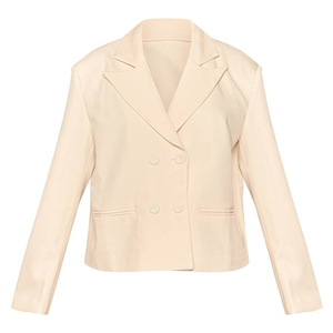 Blazer sur mesure pour femme à manches longues et col en V, veste de bureau, costume professionnel ajusté, manteau, fabricant OEM ODM, vente en gros, nouveau style - Product Image 5