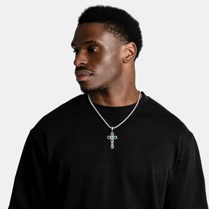 Luxury <b>Mens</b> Lab Grown <b>Diamond</b> <b>Chain</b> Pendant Gold Rose Gold White Gold Silver Designer Fine Jewelry Gift - Product Image 3