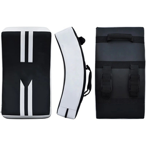 Heavy Duty Leather Punching <b>Kicking</b> <b>Shield</b> Curved MMA Strike Pad for Martial Arts Training - Product Image 4