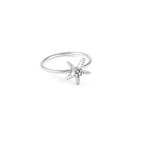 Bague minimaliste en acier inoxydable pour femme, populaire en Europe et aux États-Unis, design étoile de mer, style vacances - Product Image 3