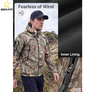 Veste de chasse imperméable à capuche en softshell pour homme - Product Image 4