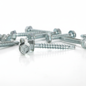 Tornillo Autoperforante de Cabeza Hexagonal, Acero Galvanizado, Rosca Gruesa, Clase Métrica 8.8 - Product Image 1