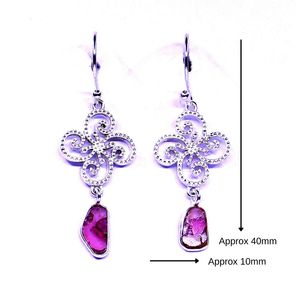 Wedding Wear Classic Sterling <b>Silver</b> Tanzanite Gemstone <b>Earrings</b> For Women - Product Image 1