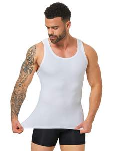 Mens Seamless Shapewear <b>Singlet</b> Ribbed Gym Stringer Fitness <b>Running</b> Shirt Tight Tank Top Quick Dry Breathable Eco-Friendly - Product Image 5