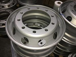 Velg Truk Foton CNDE Heavy Duty Baru, Aluminium Alloy Perak 22.5inchX8.25 10 Lubang - Product Image 6