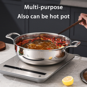 Casserole vapeur en acier inoxydable de qualité supérieure avec construction multicouche, couvercle en verre trempé, poignées résistantes à la chaleur, compatible induction - Product Image 4