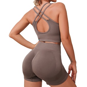 Nuevo Conjunto Deportivo para Mujer, Conjuntos de Yoga, Conjuntos Deportivos Sin Costuras de 2 Piezas para Mujer - Product Image 1