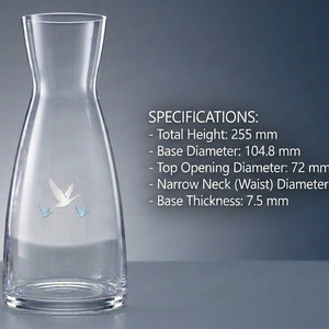 Carafe en verre transparent 1,8 L, pichet à boissons sans couvercle avec poignée en verre pour eau, jus, thé glacé - Product Image 4
