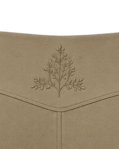 Manufacturer Customized Taupe Women <b>Flared</b> Yoga Set Embroidered Sports Bra And High Waist Bell Bottom <b>Leggings</b> Activewear Set - Product Image 5