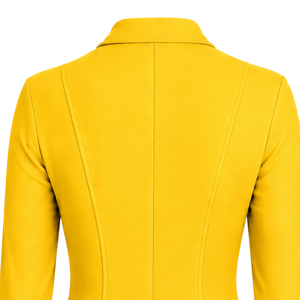 Golden <b>Yellow</b> Equestrian Jacket for Women Slim Fit Riding Blazer Elegant Horse Riding Competition <b>Coat</b> Custom Wholesale Fashion - Product Image 4