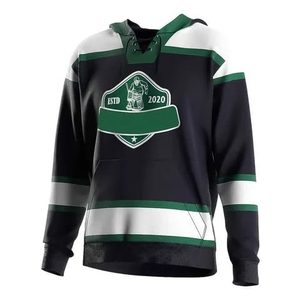 Sustainable ice hockey hoodie made from eco-friendly recycled polyester Low MOQ Custom Team Name Plus Size - Product Image 1