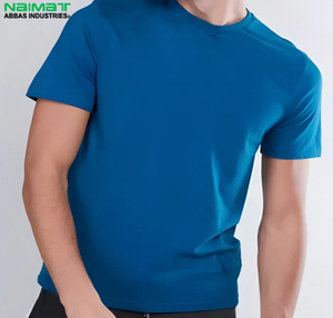 Naimat Abbas Industries Men's Regular Fit Cotton T-Shirt With Front <b>Logo</b> Print Casual O-Neck Short Sleeve Jersey Style - Product Image 6