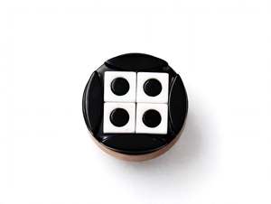 Juego de Dados Minimalista de Piedra Blanca y Negra, Rompecabezas de Mesa Redonda para Decoración del Hogar, Regalo - Product Image 1