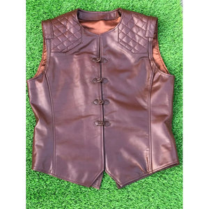 เสื้อกั๊กหนังเทียมทำมือสไตล์ยุคกลาง สีน้ำตาล ชุดเกราะโกธิค คอสเพลย์ ขายส่งจากโรงงาน ปี 2026 - Product Image 2