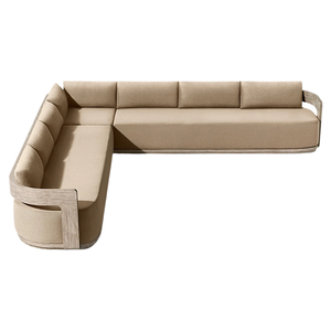 Canapé d'angle modulaire en forme de L Emma Luxury, style minimaliste, rembourré, avec coussins épais, en promotion. - Product Image 5