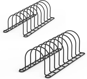 Support de rangement pour plaques de poids en métal noir, type A, double niveau, design élégant en forme d'arbre, pour haltères et disques - Product Image 2