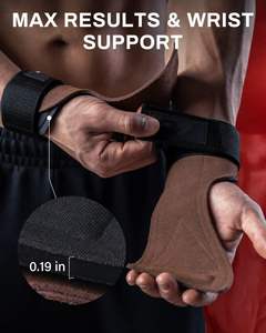 Sangles de musculation rembourrées haute résistance avec support de poignet antidérapant pour soulevés de terre, entraînements en salle de sport, haltérophilie et musculation - Product Image 3