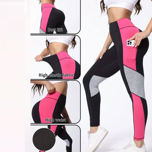 High Quality Wholesale Nylon Spandex Vintage Style Mid Waist Breathable Seamless Ankle-Length Yoga <b>Leggings</b> Set for <b>Women</b> - Product Image 6