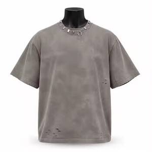 Custom Men Acid Washed Sunfade <b>Tshirts</b> 100%cotton Blank Heavyweight Streetwear Distressed Oversized Boxy Fit <b>Tshirts</b> for Men - Product Image 1