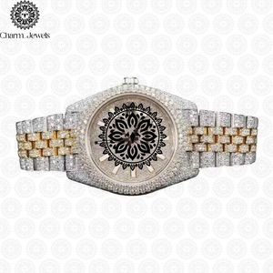 Reloj de Lujo para Hombre Charm, de Acero Inoxidable, 40 mm, Analógico, Mecánico, con Cristal, Diamantes, Brazalete, Fecha Automática, Botón de Fecha, Cierre Oculto - Product Image 1