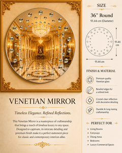 Venetian Circular Round Oval Antique Wall <b>Mirror</b> Etched Floral Beveled Frame Antique <b>Silver</b> Full Length Decorative Luxury Hand - Product Image 5