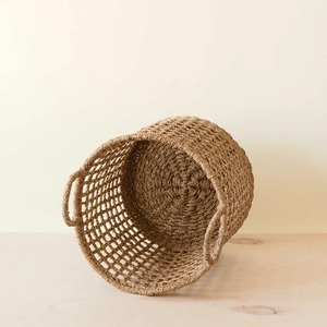Set Of 3 Seagrass Rope Open Weave Cylinder <b>Basket</b> with handles Handmade <b>Storage</b> <b>Basket</b> Wholesale eco-friendly Made in Vietnam - Product Image 4
