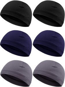 Gorro de algodón unisex personalizado con diseño de calavera, forro para casco, gorro para dormir, paquete de 6, venta al por mayor OEM - Product Image 1