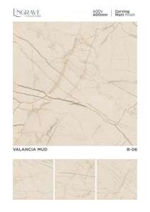 กระเบื้องพอร์ซเลนลายแกะสลักแบบด้าน ขนาด 600x600 มม. คุณภาพพรีเมียม ออกแบบมาเพื่อการตกแต่งภายในที่หรูหรา ให้พื้นผิวที่มีมิติและความทนทาน - Product Image 5