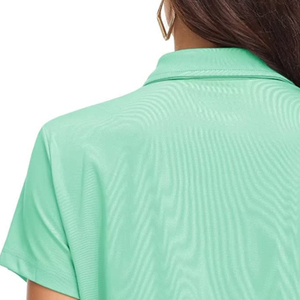 Nuevo Diseño, Camisetas Polo Personalizadas de Corte Ajustado para Mujer, Ropa de Verano, Camisetas Polo de Manga Corta, Transpirables, de Color Sólido - Product Image 5