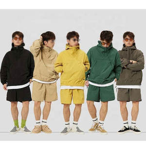 Conjunto Deportivo para Hombre, Chaqueta Cortavientos de Nailon con Botones y Cremallera, Pantalones Cortos, Personalizable con Logotipo, Ligero, de Poliéster y Nailon - Product Image 2