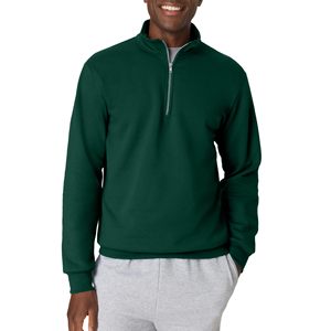 OEM Custom Logo Quarter Zip <b>Pullover</b> <b>Sweater</b> Men Knit Long Sleeve Sweatshirt Casual Outdoor Golf Sportswear 100% Cotton Autumn - Product Image 1