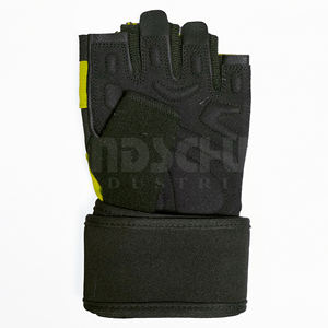 Gants de fitness unisexes personnalisables OEM pour la musculation, en PU, demi-doigts, avec sangle de poignet réglable - Product Image 4