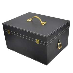 Multipurpose Use Gift Packaging Box Handmade 100% Genuine Leather Box Antique Horse Bit Handle Hot Sell Storage Boxes & <b>Bins</b> - Product Image 5