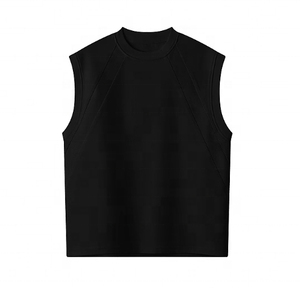 High Quality Custom Men's Summer Sports <b>Vest</b> Solid Color Sleeveless Tank Top For Men Wholesale Training Workout Gear - Product Image 4