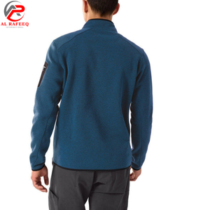 Veste polaire en laine marron de haute qualité pour homme, idéale pour l'hiver, fabriquée sur mesure pour l'extérieur, avec col montant et logo personnalisable. - Product Image 6