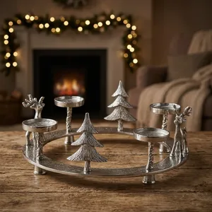 <b>Christmas</b> <b>Tree</b> Candlestick Holder Decorative <b>Christmas</b> <b>Tree</b> <b>Candle</b> Stand Festive Table Centerpiece Holiday Home Decor Gift Whole - Product Image 5