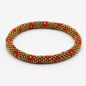 Bracelet enroulable unisexe en perles de verre crochetées à la main du Népal, multicolore, tendance, bijoux de mode en gros - Product Image 4